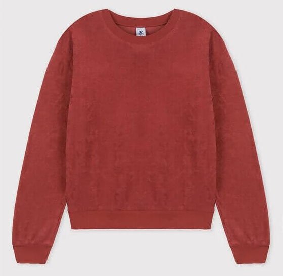 Felpa di qualità rossa per donna del marchio Petit Bateau