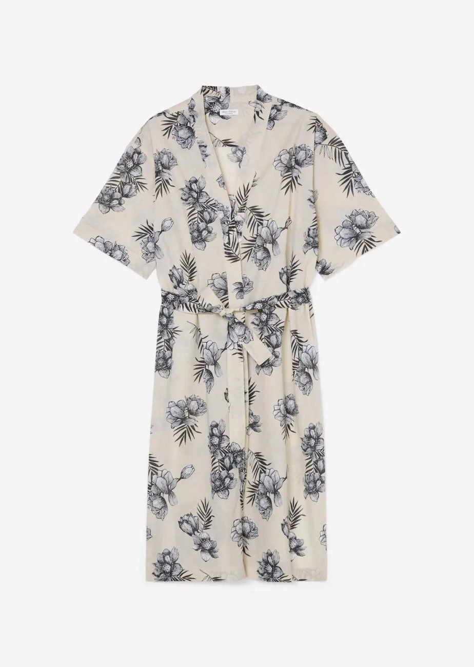 Long kimono donna fiori