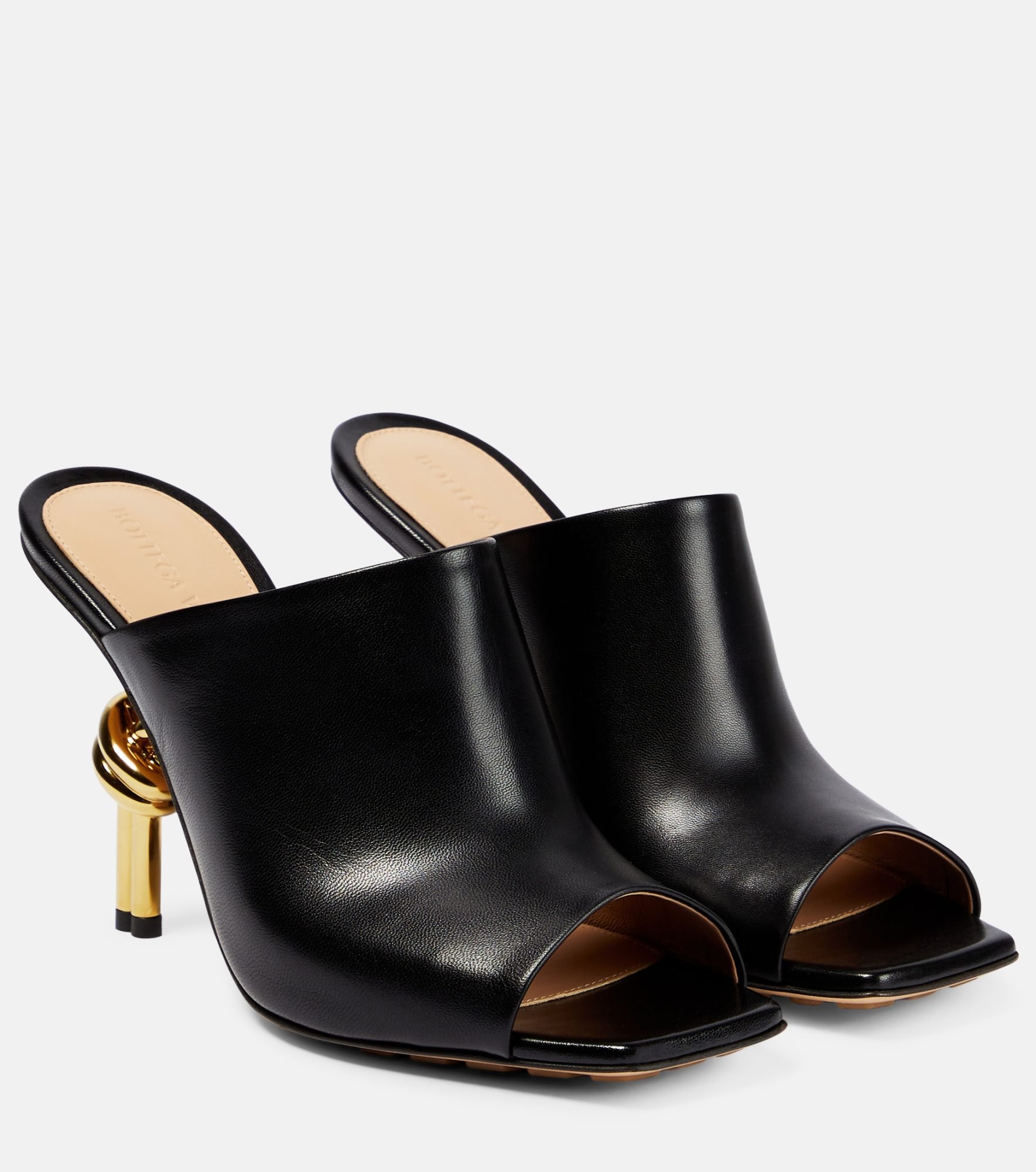 Mules Knot in pelle nera per donna del marchio Bottega Veneta