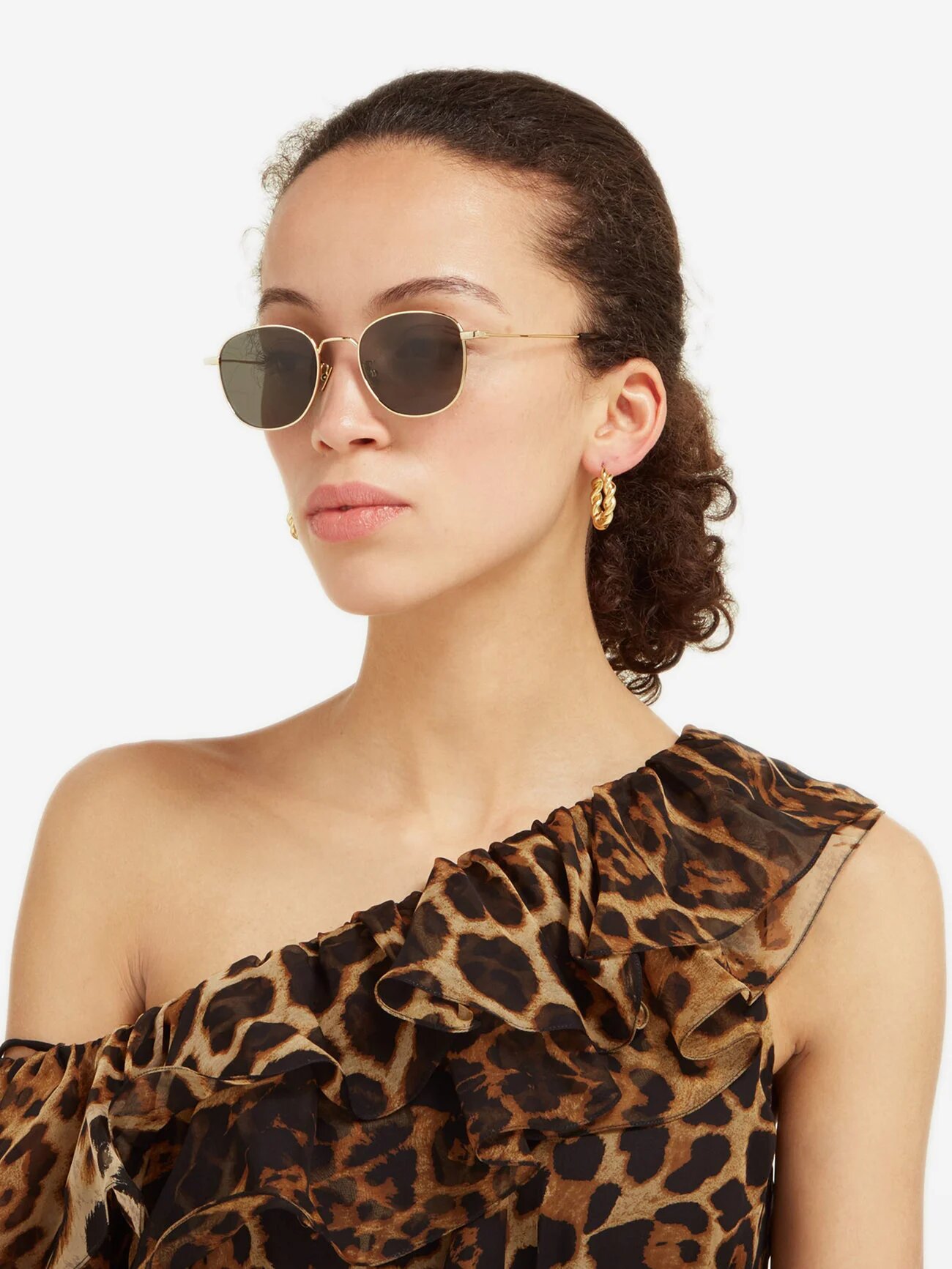 Lunettes de soleil rondes pour femme Saint-Laurent Eyewear