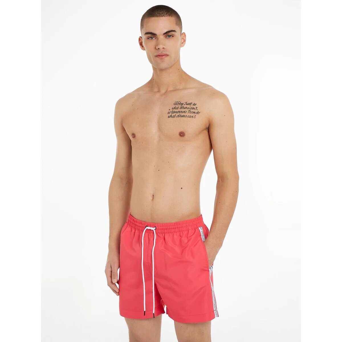 Short de bain rouge tapper Calvin Klein