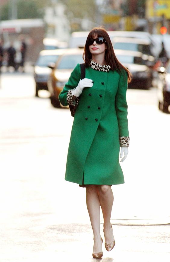 Cappotto vintage verde Andrea Sachs Il Diavolo veste Prada