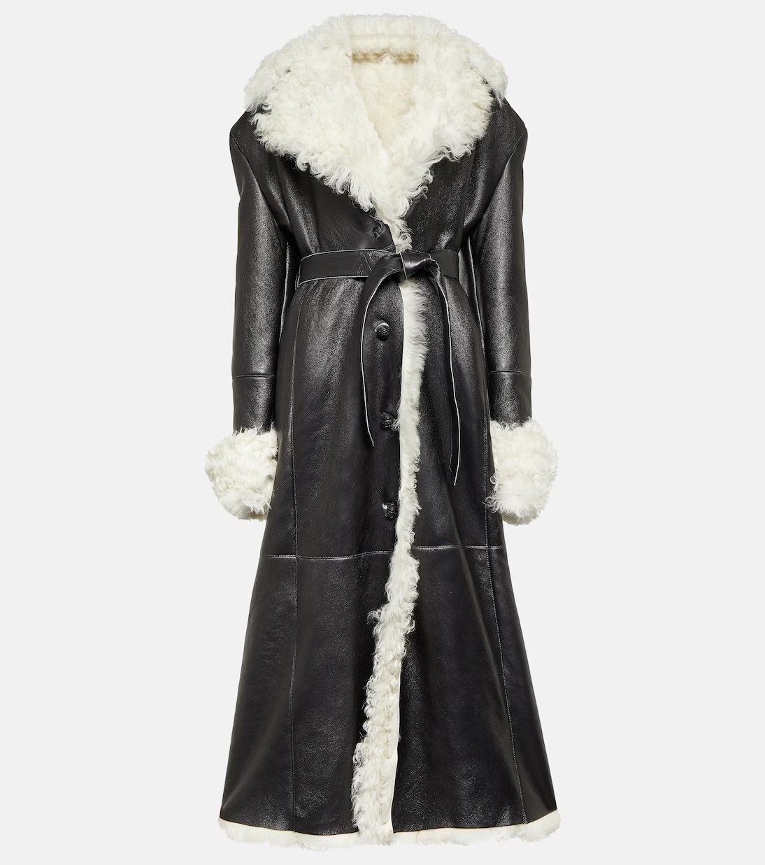 Cappotto Magda Butrym in shearling e pelle 