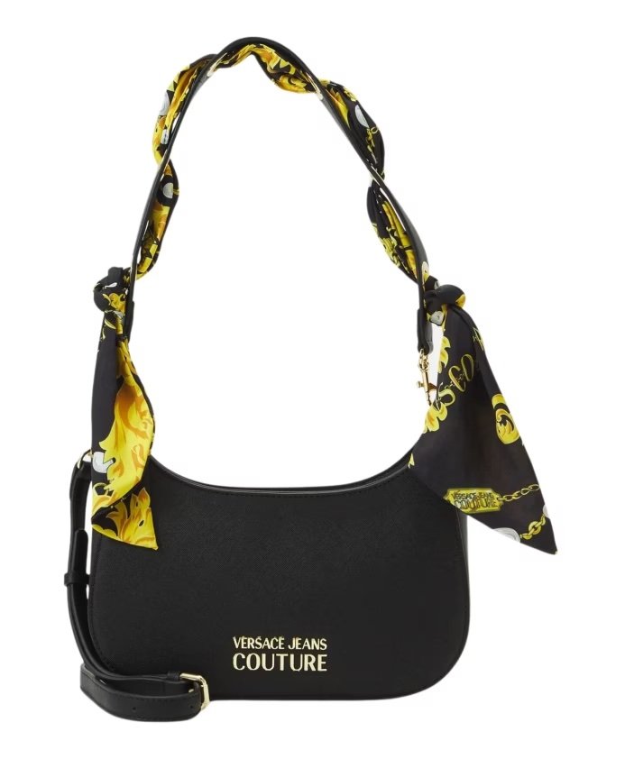 Borsa in pelle a mezzaluna Versace Jeans Couture