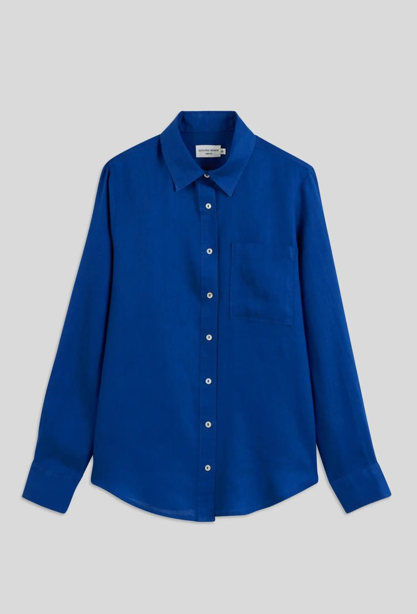 Camicia in lino blu Monoprix Premium