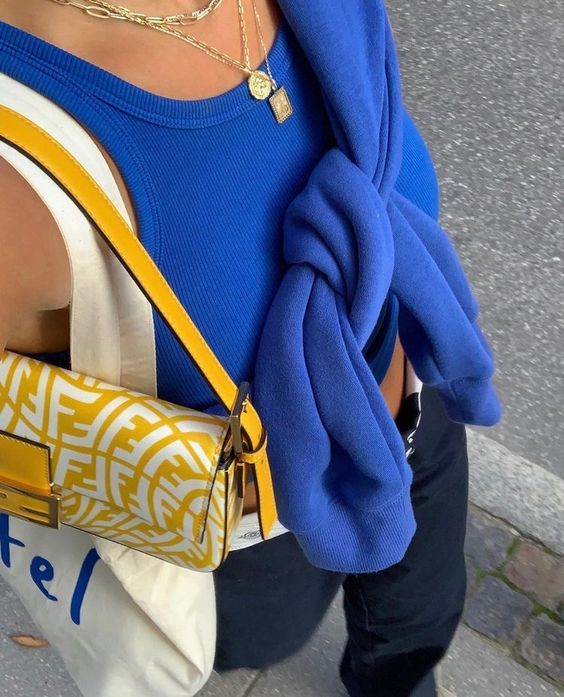 Top donna blu cobalto