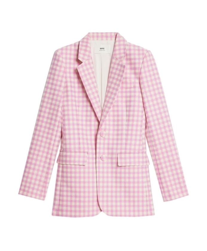 Blazer a quadretti rosa Ami Paris