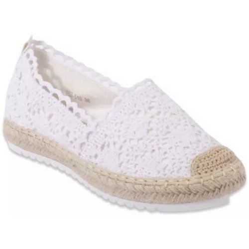 Espadrillas piatte in crochet bianco Erynn