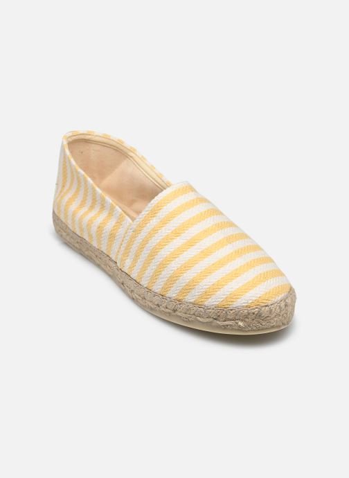 Espadrilles da donna a righe gialle e bianche La maison de l'espadrille