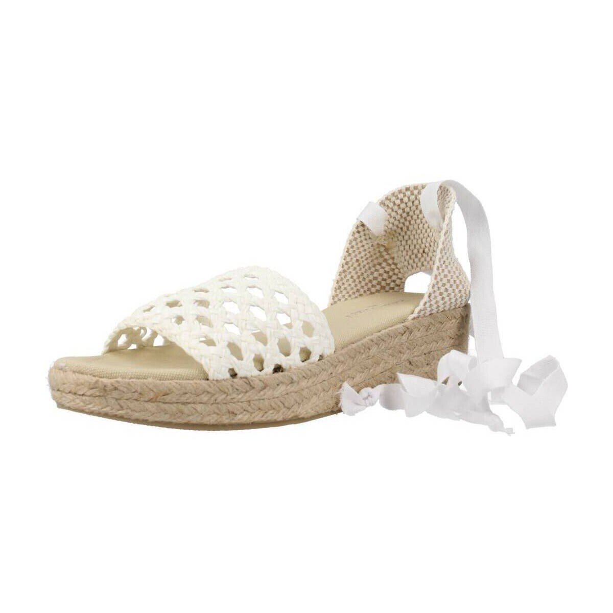 Espadrillas aperte con lacci bianche Clara Duran