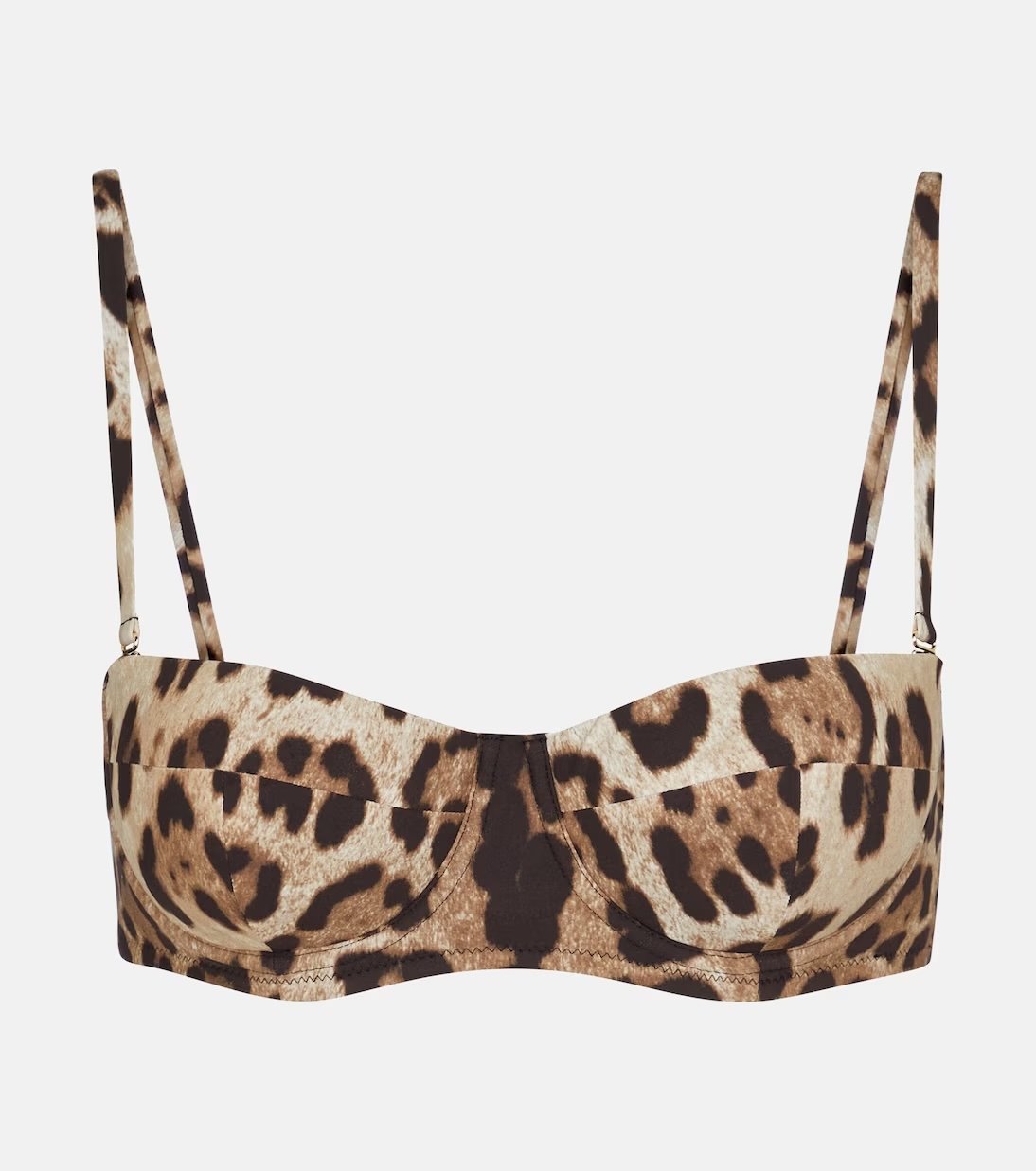 Top del bikini con stampa leopardata Dolce & Gabbana