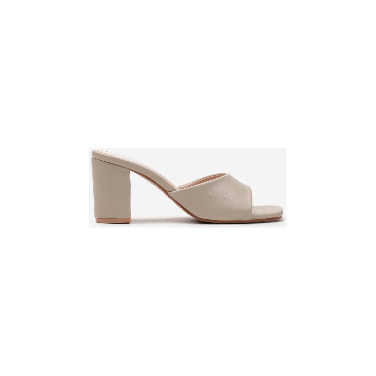 Mules beige aperte con tacco Vera Collection