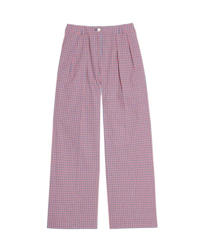 Pantalone a quadretti rossi Ines De La Fressange Paris