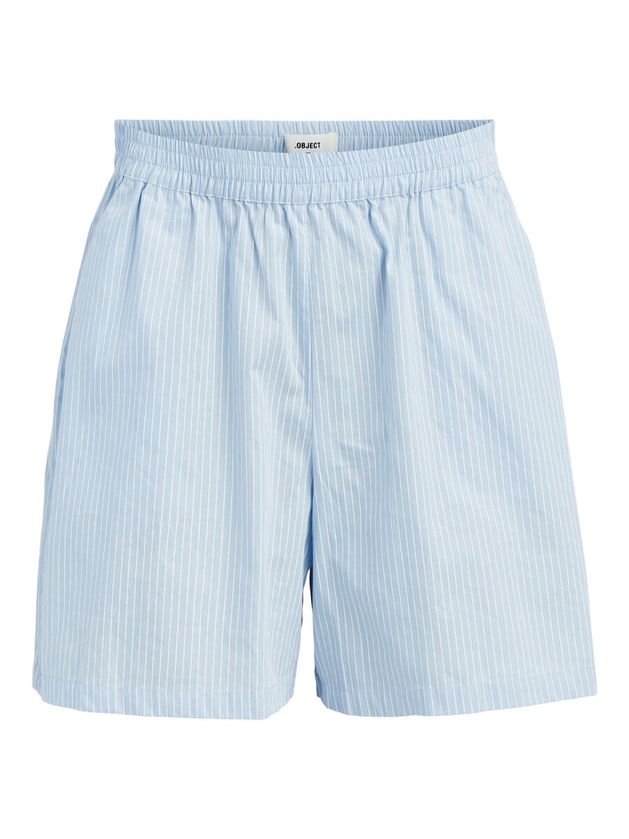 Short blu con stampa righe Object Collectors Item