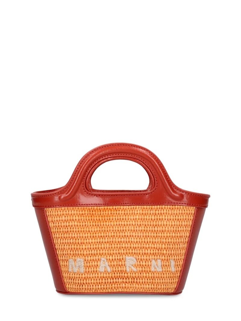 Borsa in rafia arancione Marni