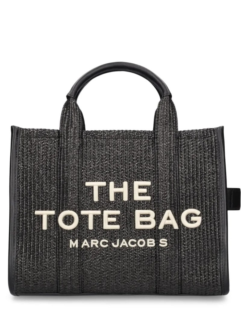 Tote bag in rafia nera Marc Jacobs