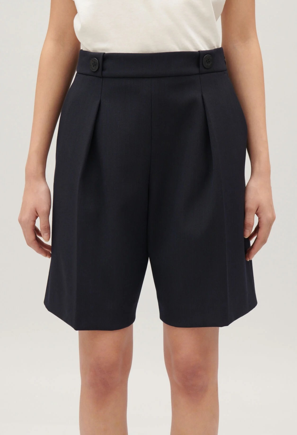 Jort bermuda plissettato blu marine Claudie Pierlot