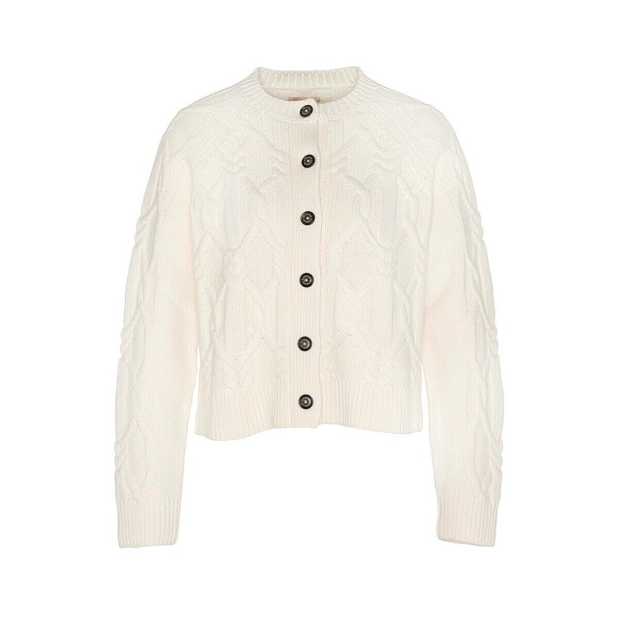 Cardigan bianco lavorato Barbour