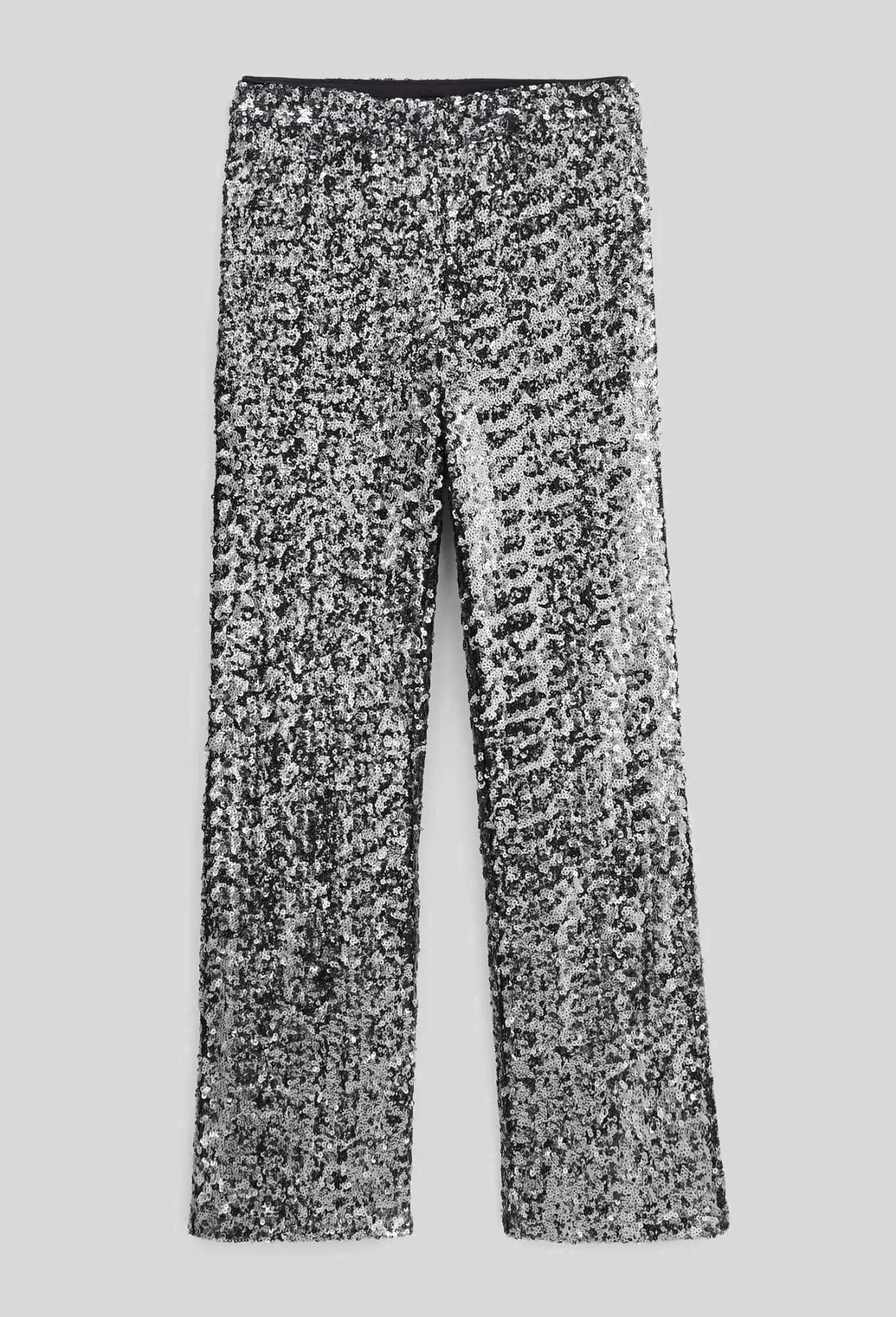 Pantaloni grigi di paillettes Monoprix