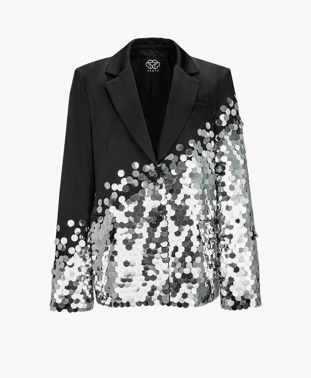 Giacca blazer di paillettes nere Santa Brands