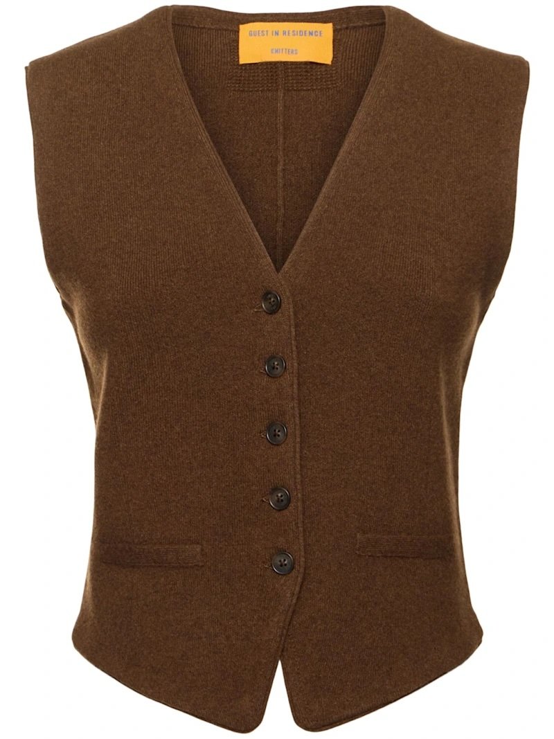 Gilet in cashmere marrone Guest in Residence