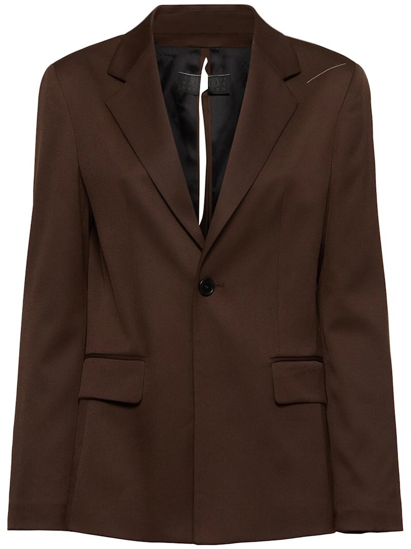 Giacca blazer aperta marrone MM6 Maison Margiela