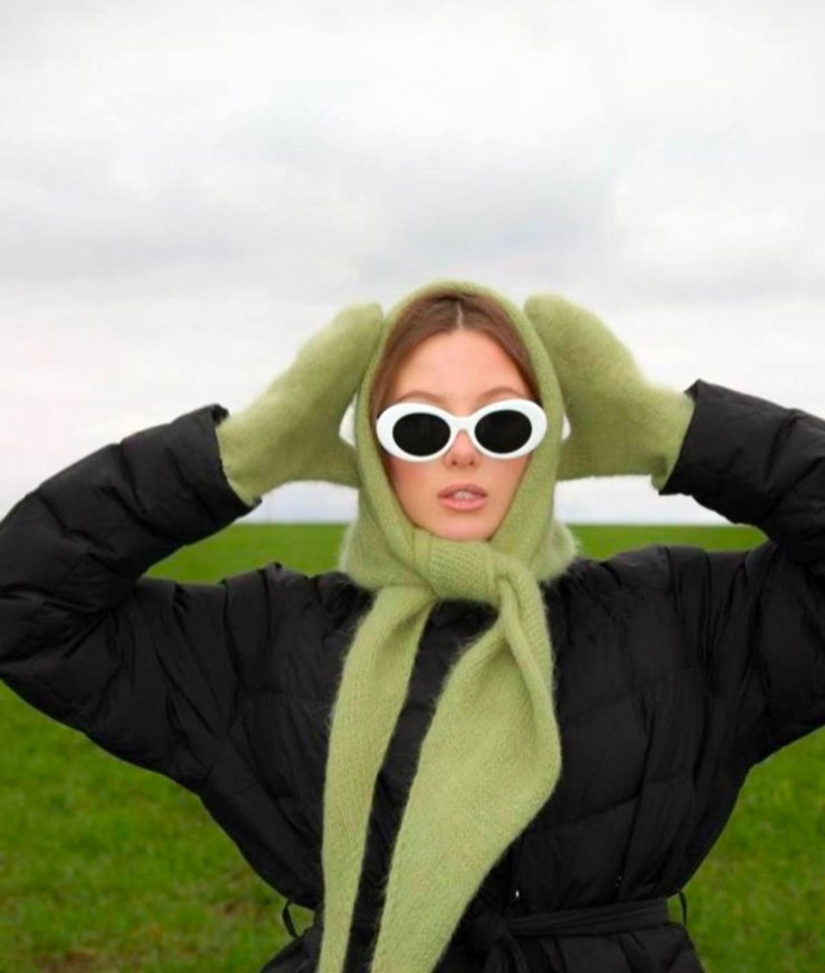 Foulard hide hood crochet