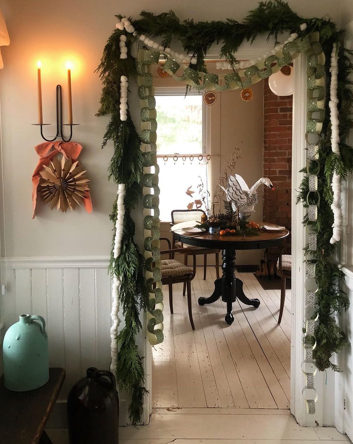 Idea ghirlanda di Natale cotone