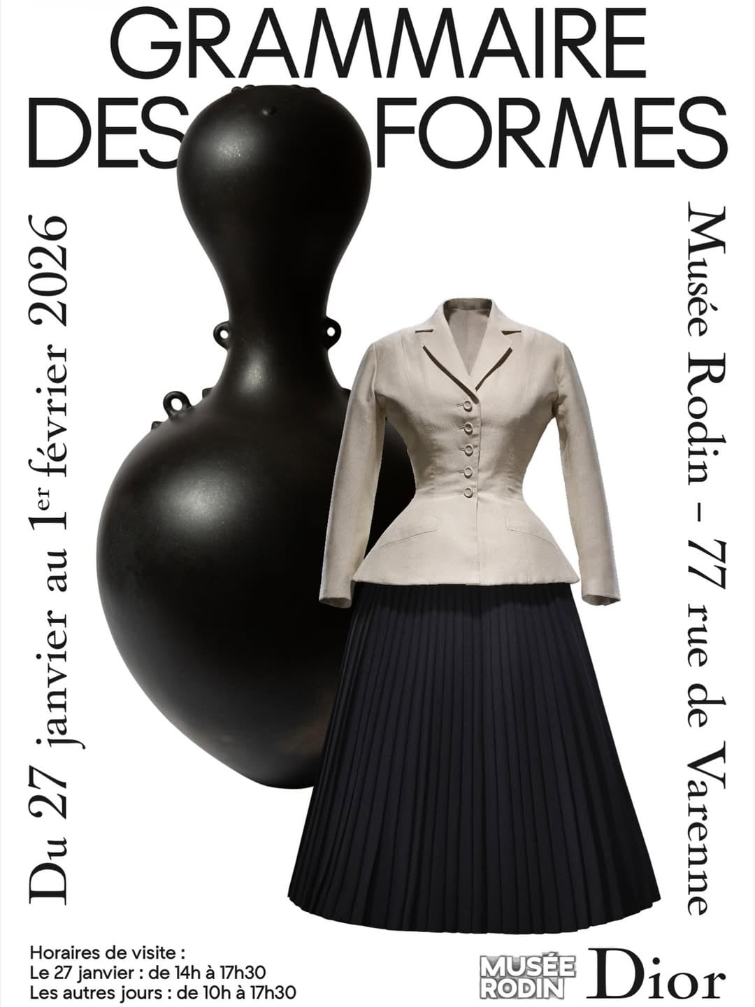 Affiche exposition Dior haute couture Grammaire des formes