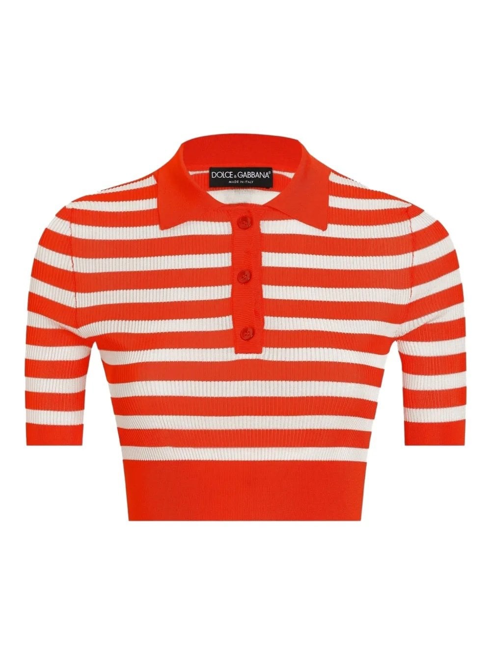 Polo rigato rosso Dolce & Gabbana