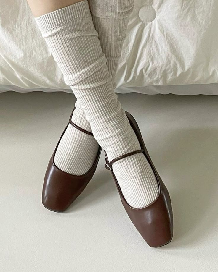 Ballet flats Mary Jane in pelle