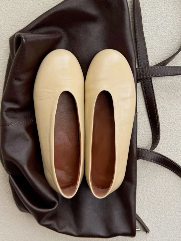 Ballerine in pelle