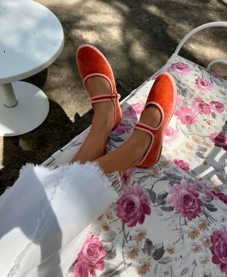 Ballet flats in velluto