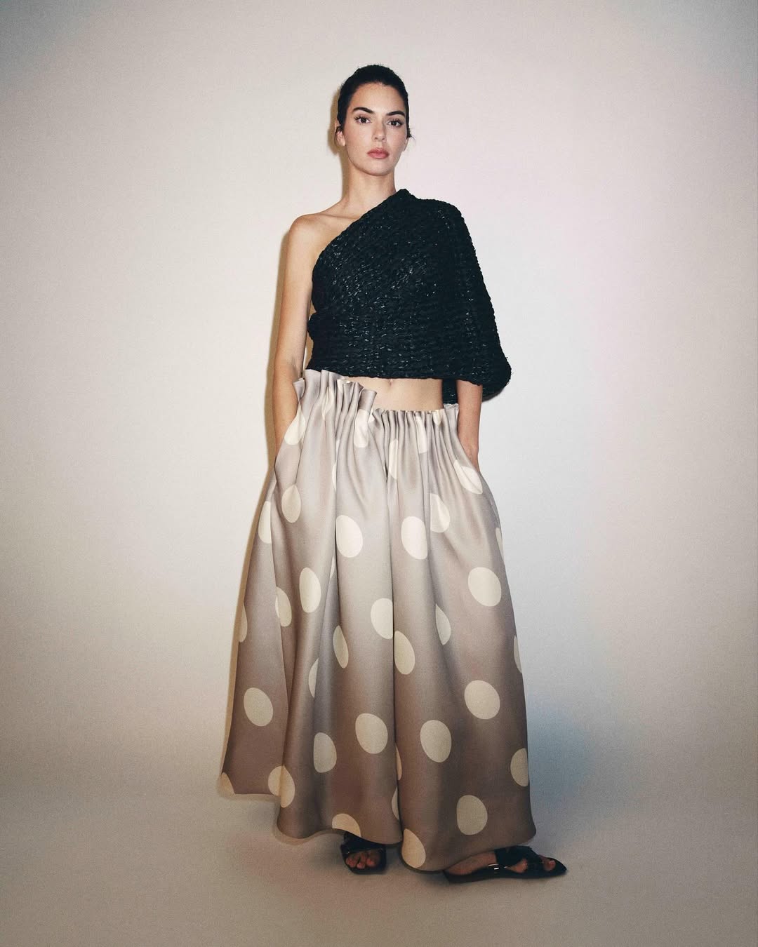 robe polka dot khaite ss26