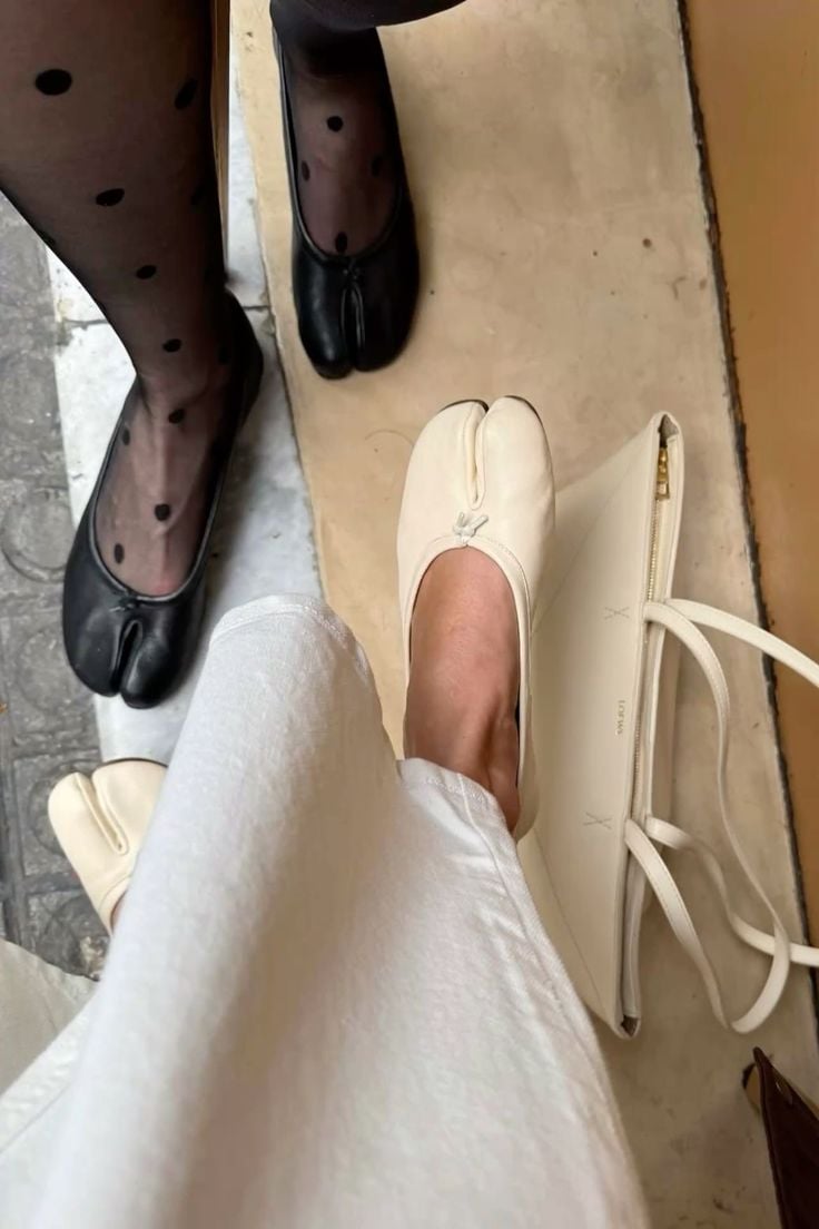 Ballerine Tabi crema