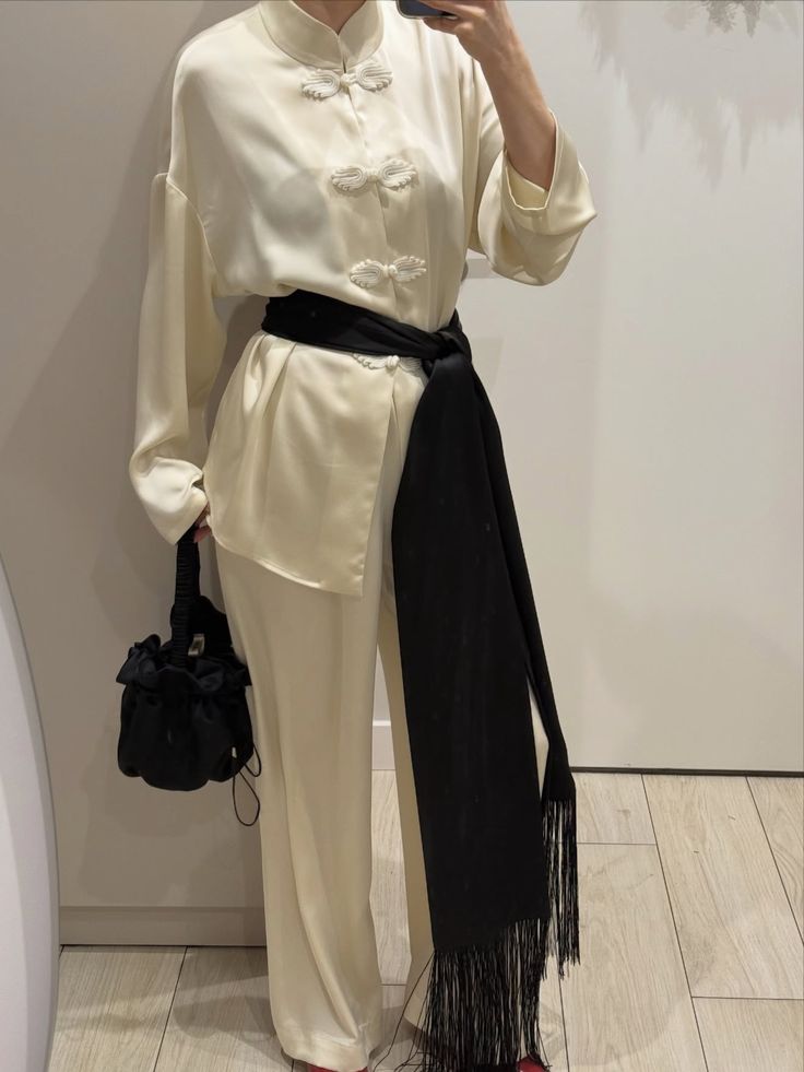 Cintura con sciarpa: come indossare il foulard in vita? 7 scarf belt longue