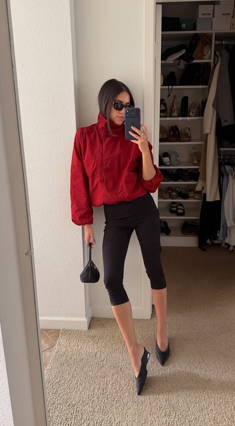 Outfit con pantaloni capri ciclista