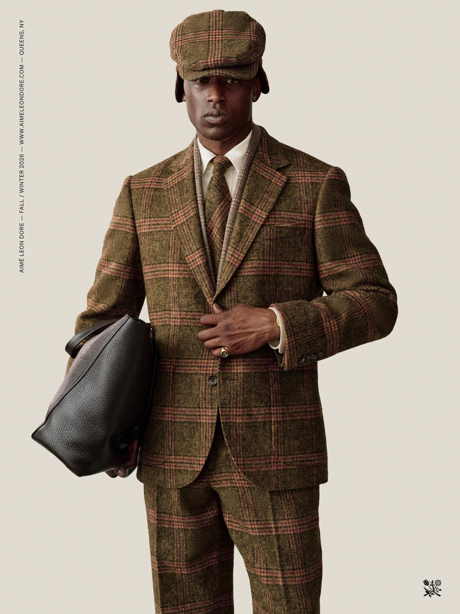 Il tartan e l'argyle come motivi distintivi di quest'autunno 5 Completo, cravatta e berretto tartan Aimé Leon Dore